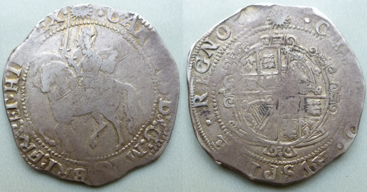Charles I Tower mint halfcrown transitional horseman Charles I Tower mint halfcrown transitional horseman